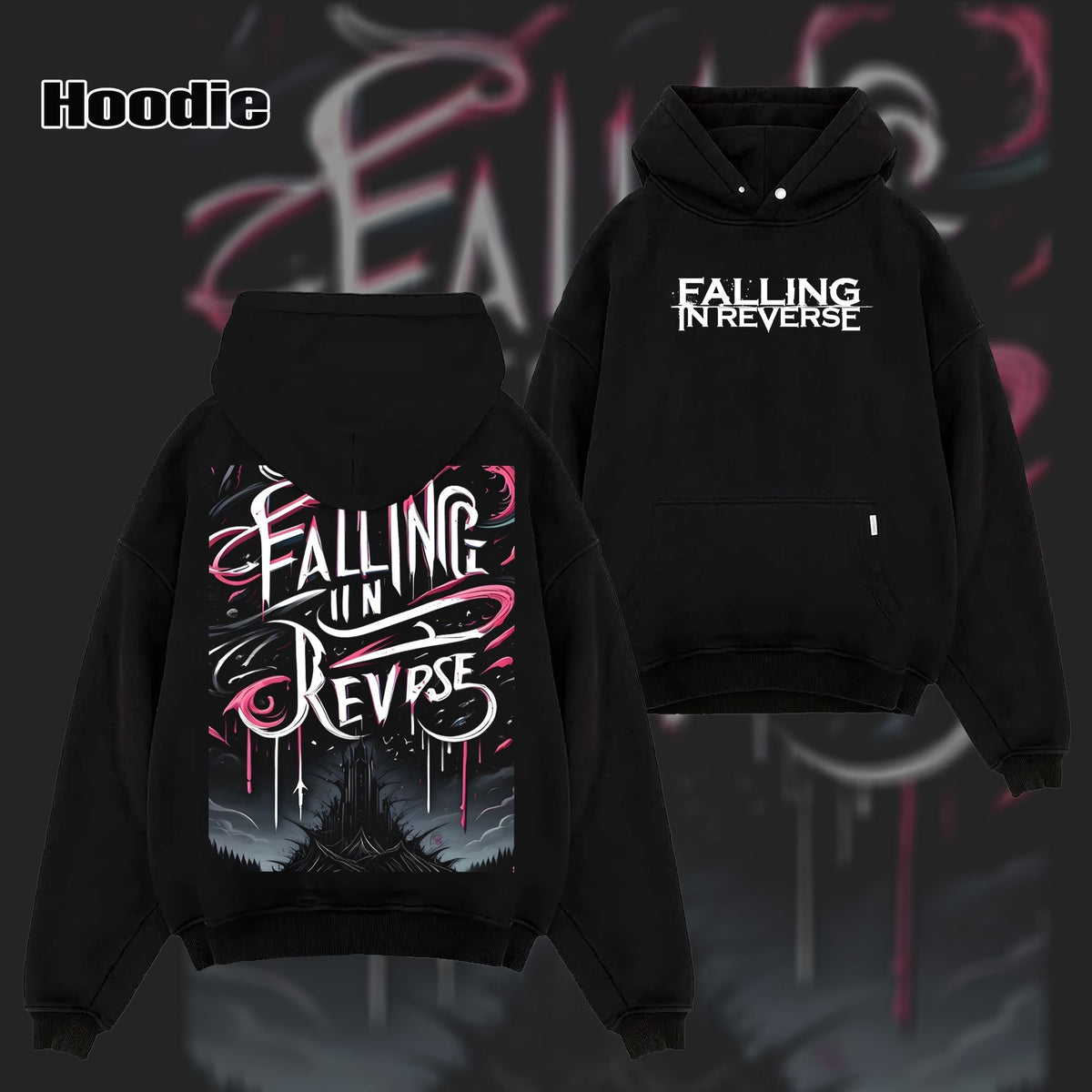 Vintage Rock Band Falling in Reverse Graphic T-shirt & hoodie