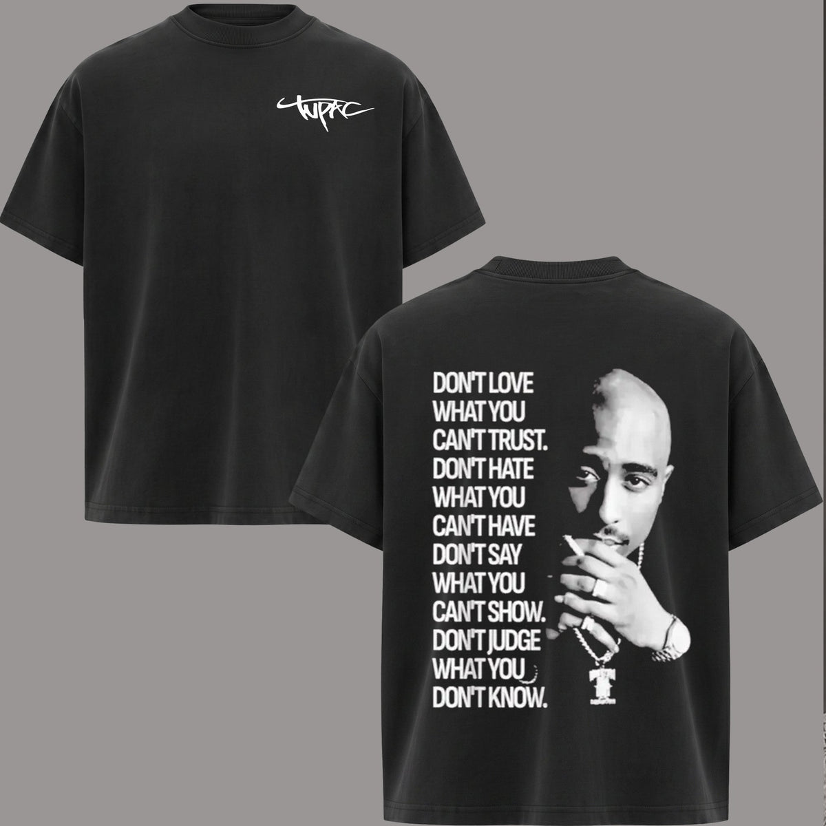 Tupac 90s Hip Hop Graphic Tee T-Shirt & Hoodie